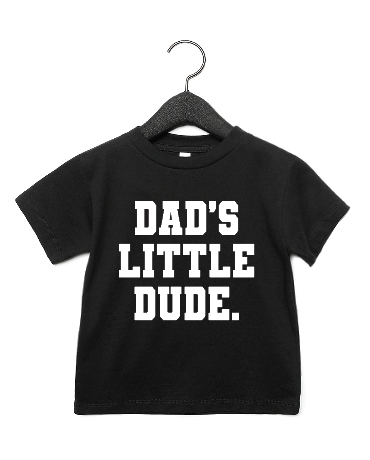 Dad's Little Dude Varsity Tee - preorder