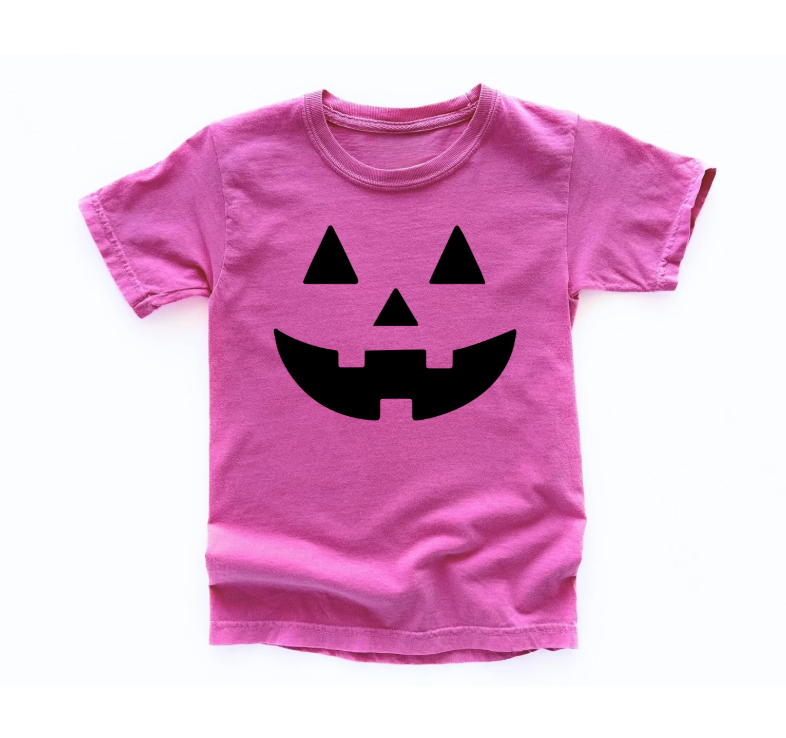 🎀 Pink Jack-o’-Lantern Baby/Toddler Tee