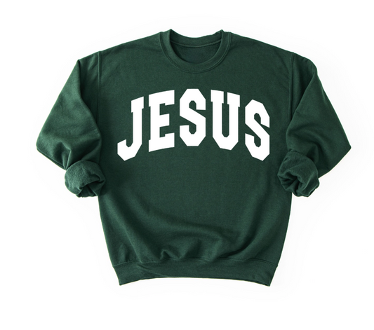 Jesus Varsity Unisex Sweatshirt - Christmas Colors