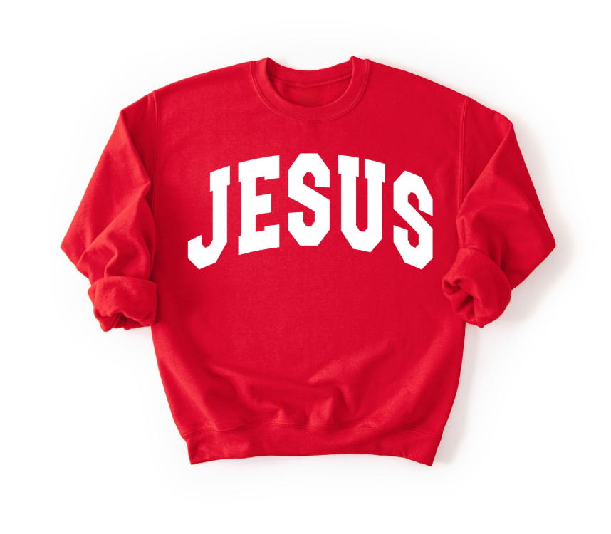 Jesus Varsity Unisex Sweatshirt - Christmas Colors