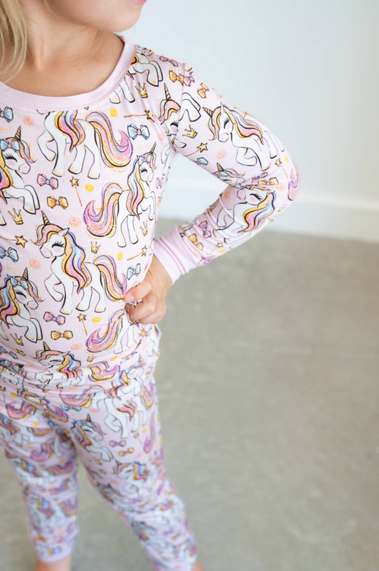 Pink Unicorn | Two-Piece Pajama Set