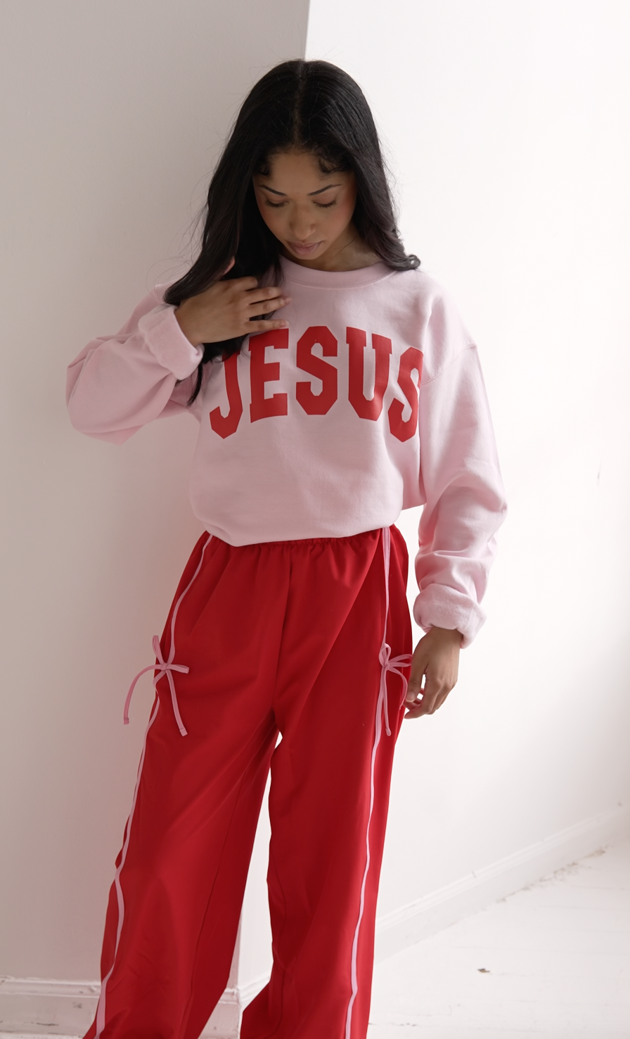 Jesus Varsity Unisex Sweatshirt - Christmas Colors