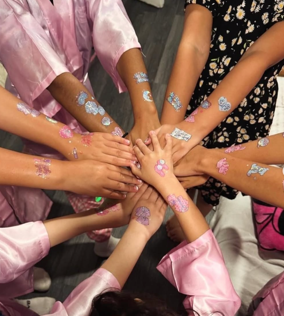 Sleepover Tats - 50 foil temporary tattoos