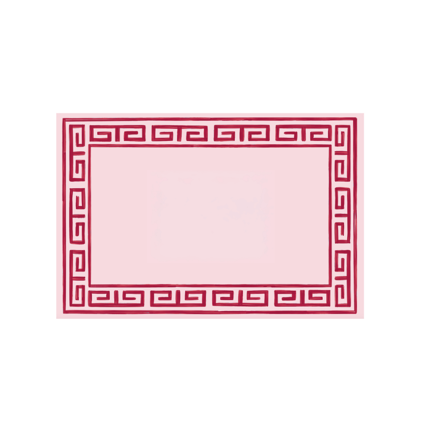 Pavilion Sky and Navy Greek Key Paper Placemat Pad