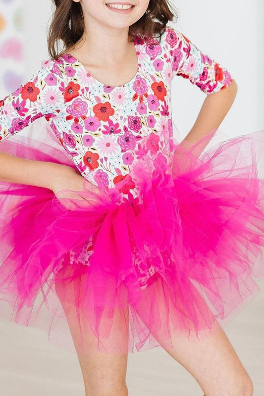 Secret Garden 3/4 Sleeve Tutu Leotard