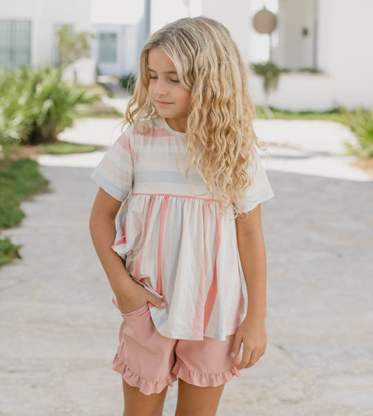 Sand Stripe Short Set