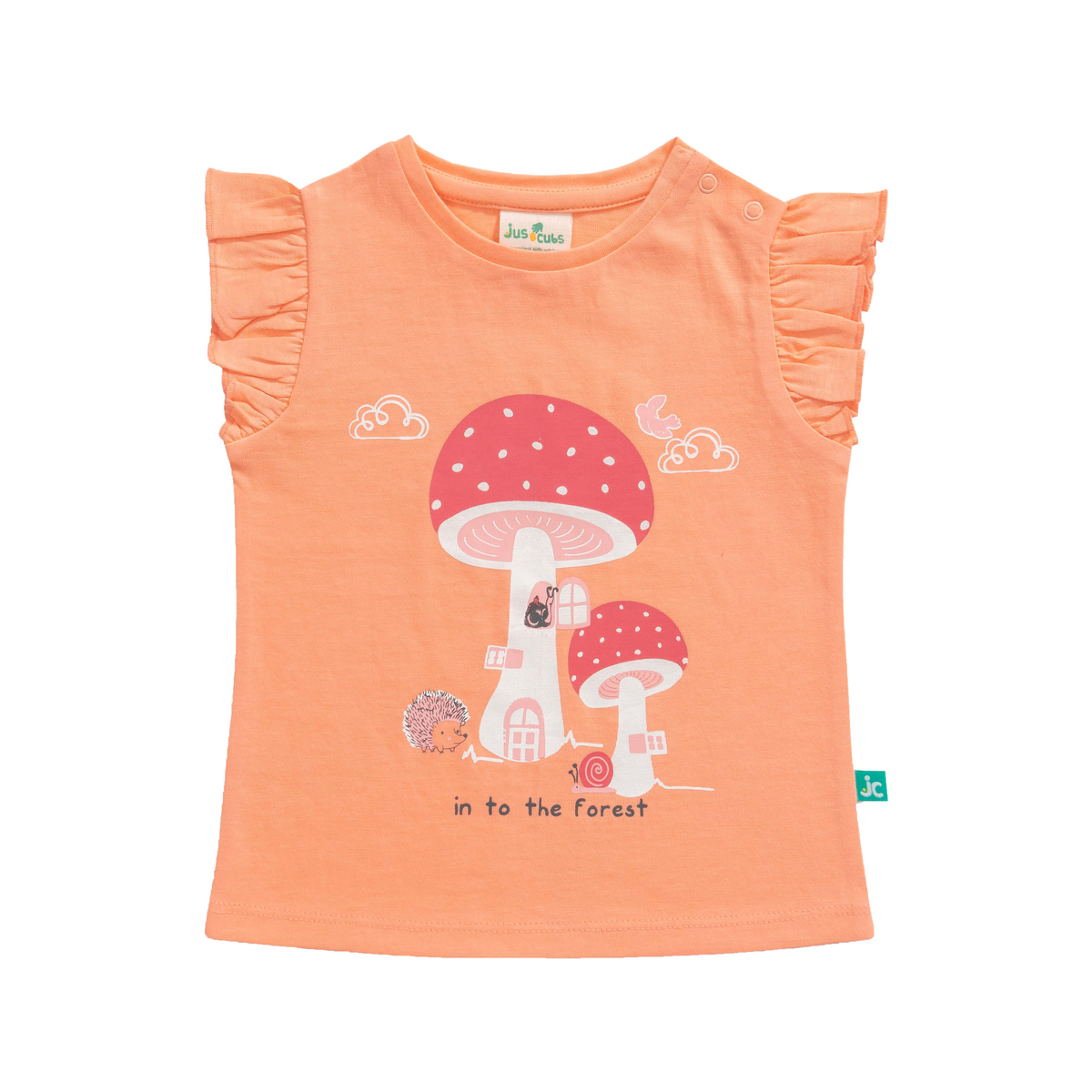 Mushroom House Ruffled Tee & Shorts Set for Toddler