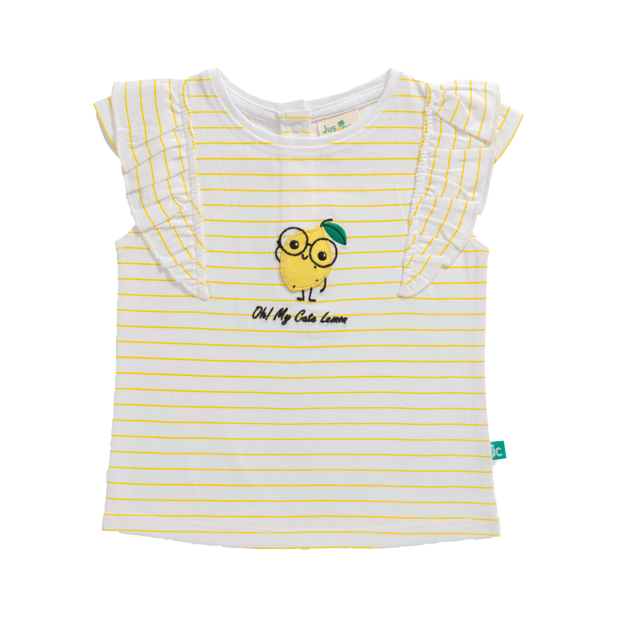 Lemony Ruffled Tee & Shorts Set for Toddlers