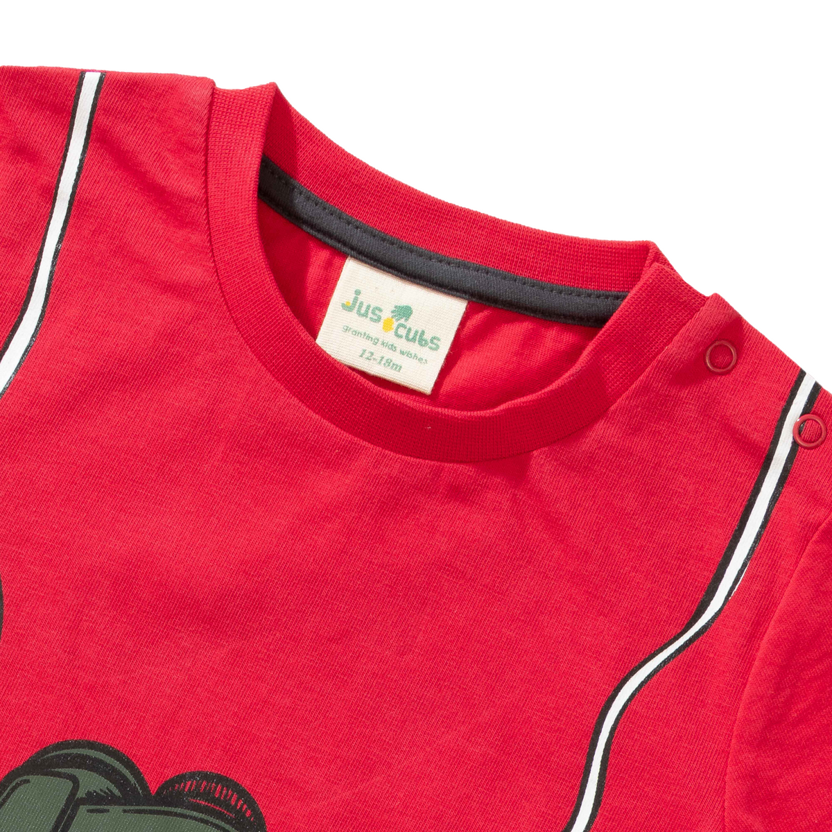 3D Printed Boys Summer Clothes Set | Red Tan Tee & Shorts