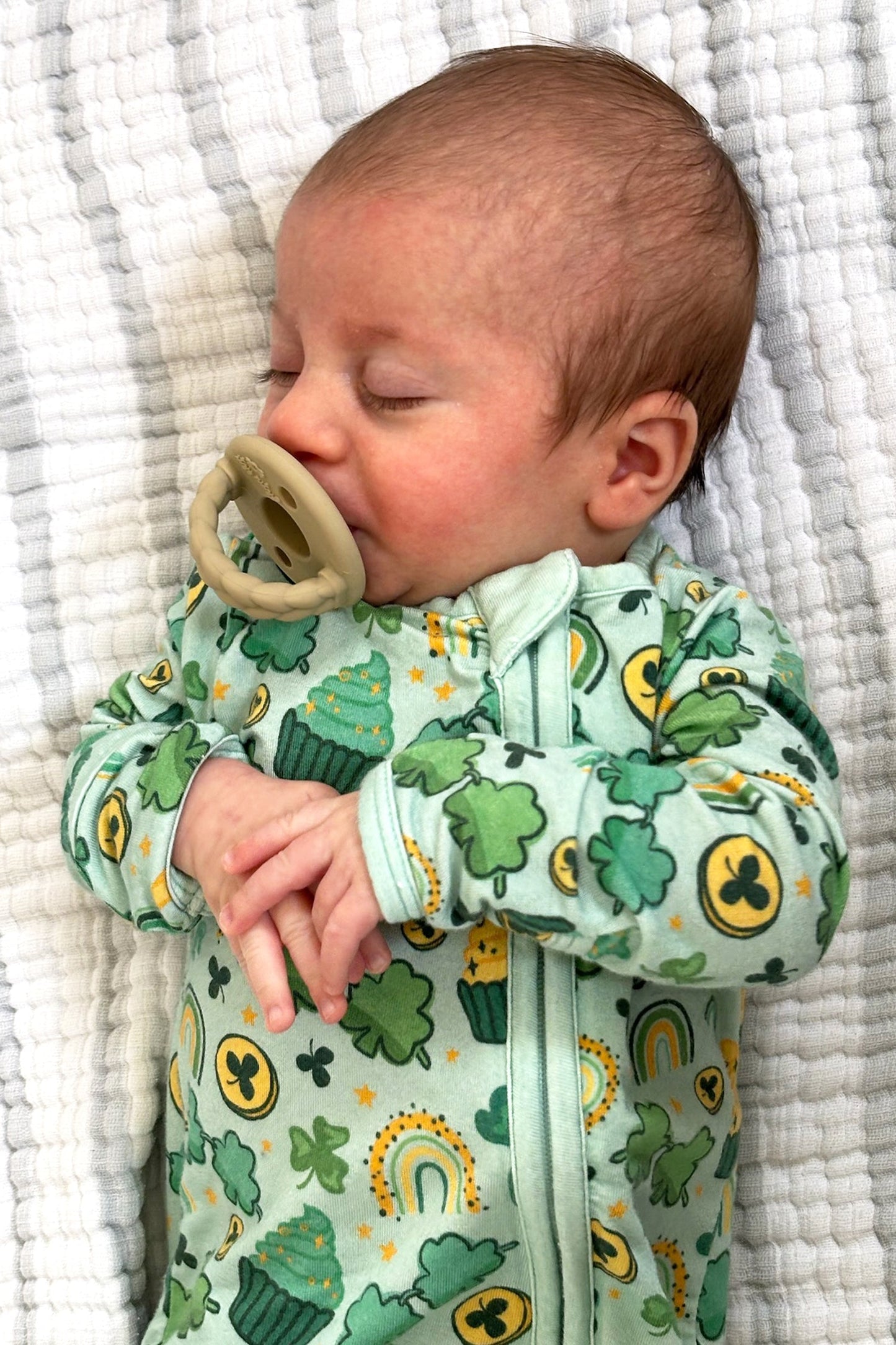 Soft & Stretchy Zipper Footie - St. Patrick's Day