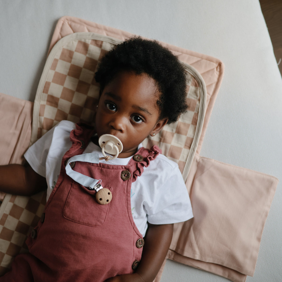 Linen Pacifier Clip 2-Pack