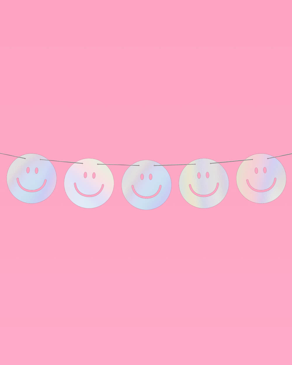 Smiley Banner - iridescent foil banner