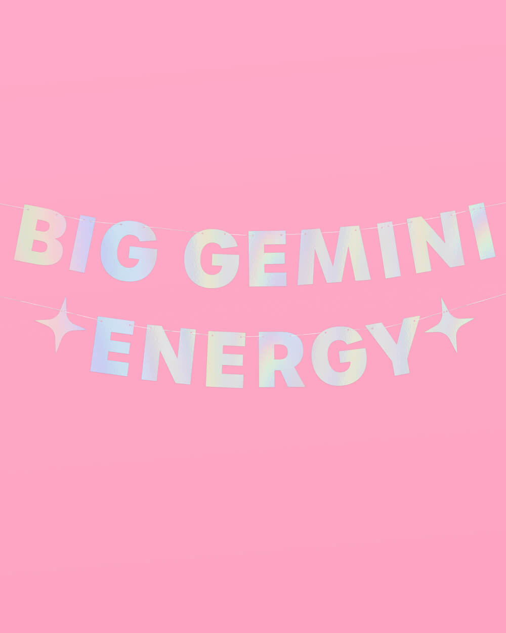 Big Gemini Energy Banner - iridescent foil banner