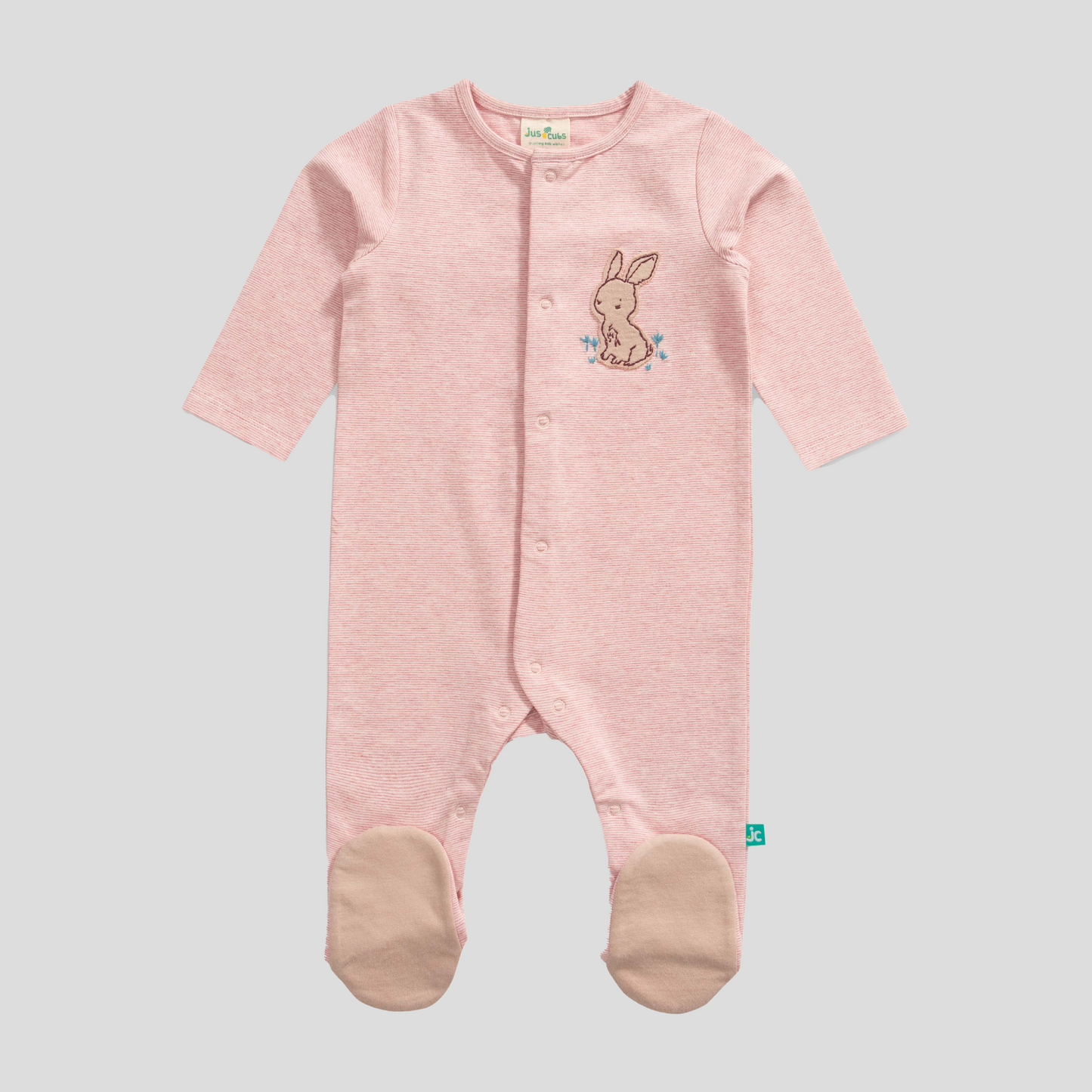 3/4 Sleeve Sleepsuit with Footies for Baby Girls - Pack of 2