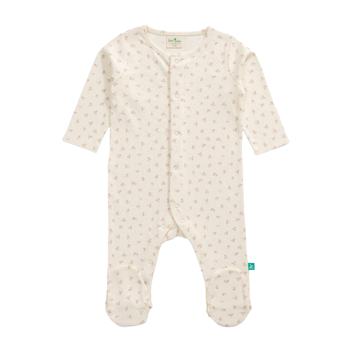 3/4 Sleeve Sleepsuit with Footies for Baby Girls - Pack of 2