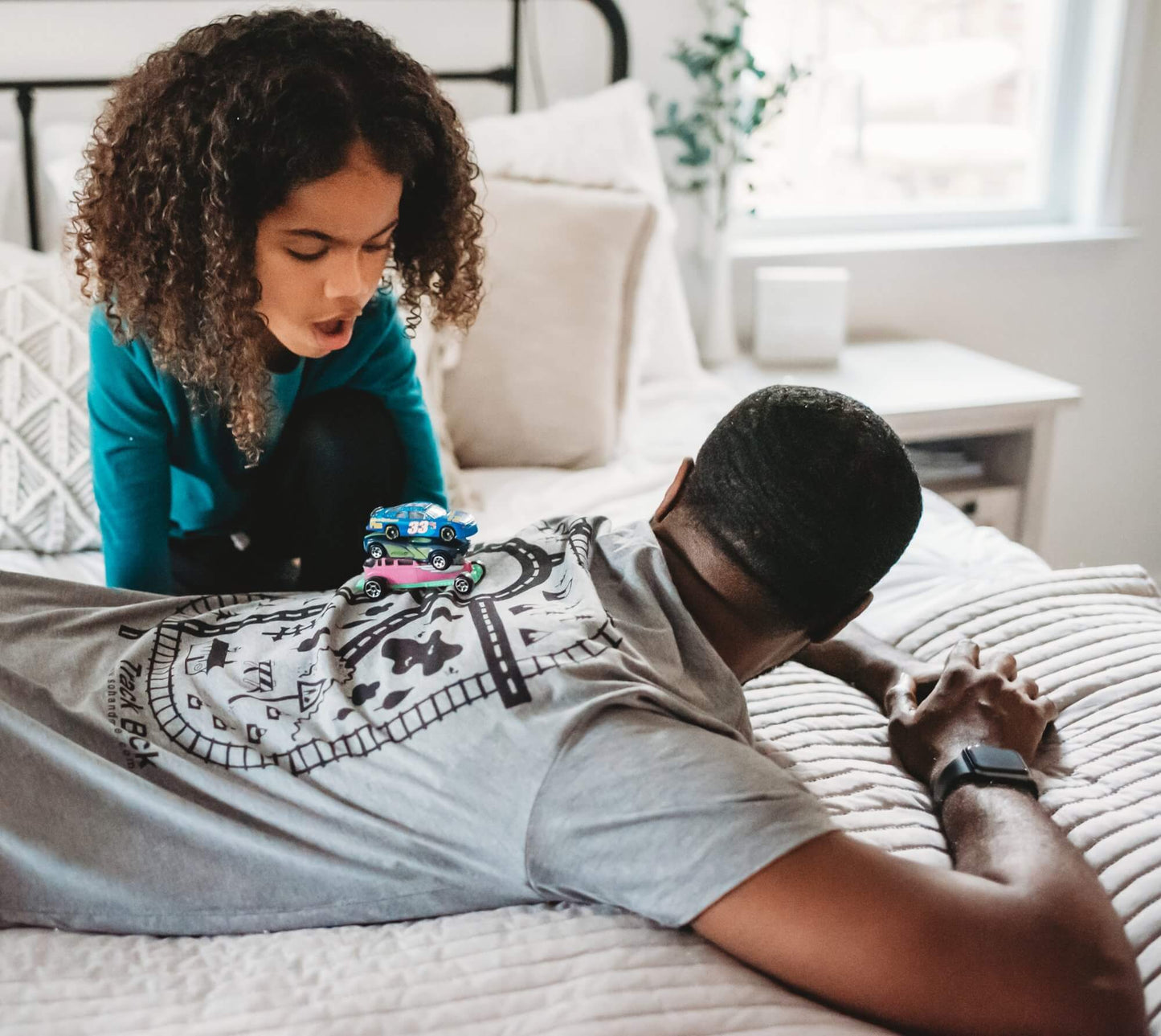 Car Play Mat Shirt: Perfect Fathers Day Gift from Toddler!