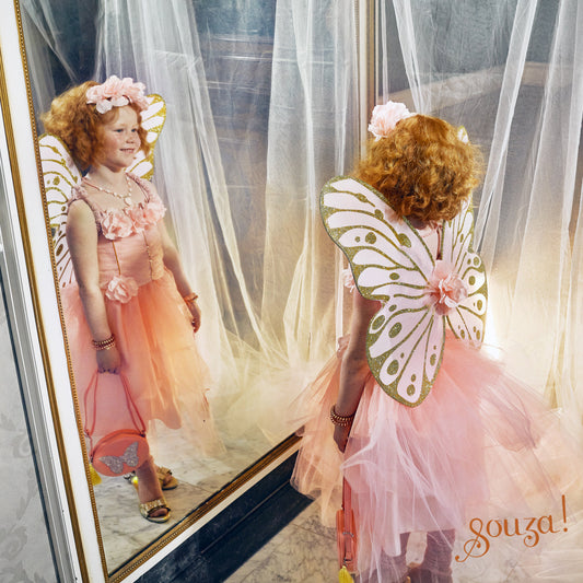Annemarie Fairy Costume – Dress and Wings Set (peach) - Role-Play for Children(3 sizes)