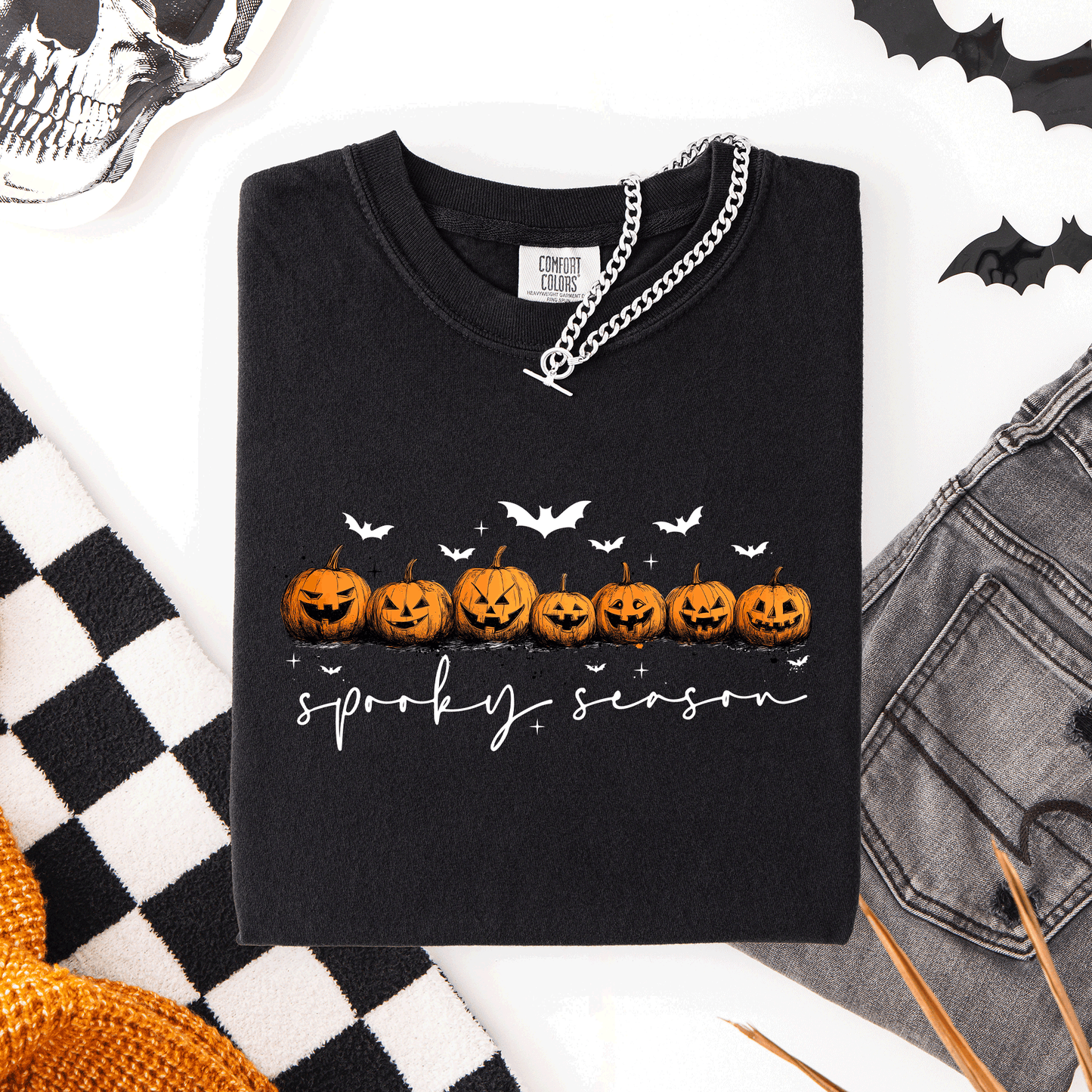 Spooky Season, Pumpkins, Halloween, Comfort Colors T-Shirt