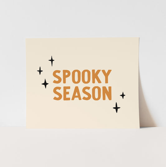 {Natural & Orange} Spooky Season Art Print