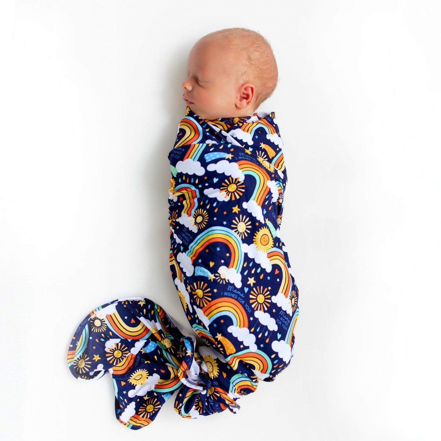 The Forever Swaddle Blanket | Here Comes the Sunshine (Blue)