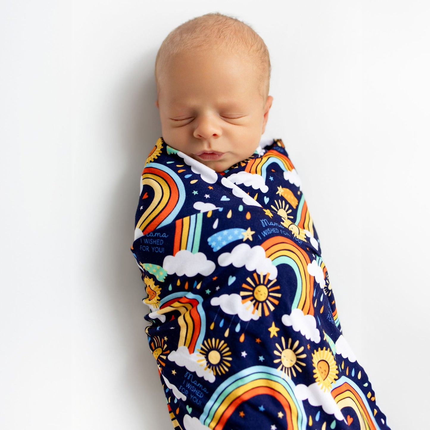 The Forever Swaddle Blanket | Here Comes the Sunshine (Blue)