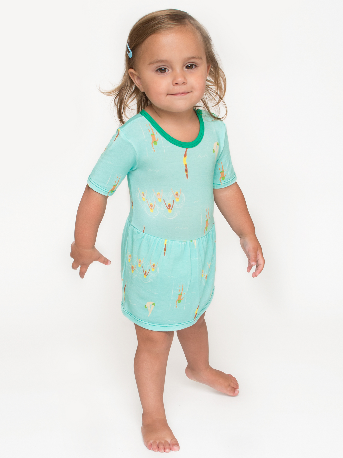 Swim Meet Baby Ballerina Dress with snaps