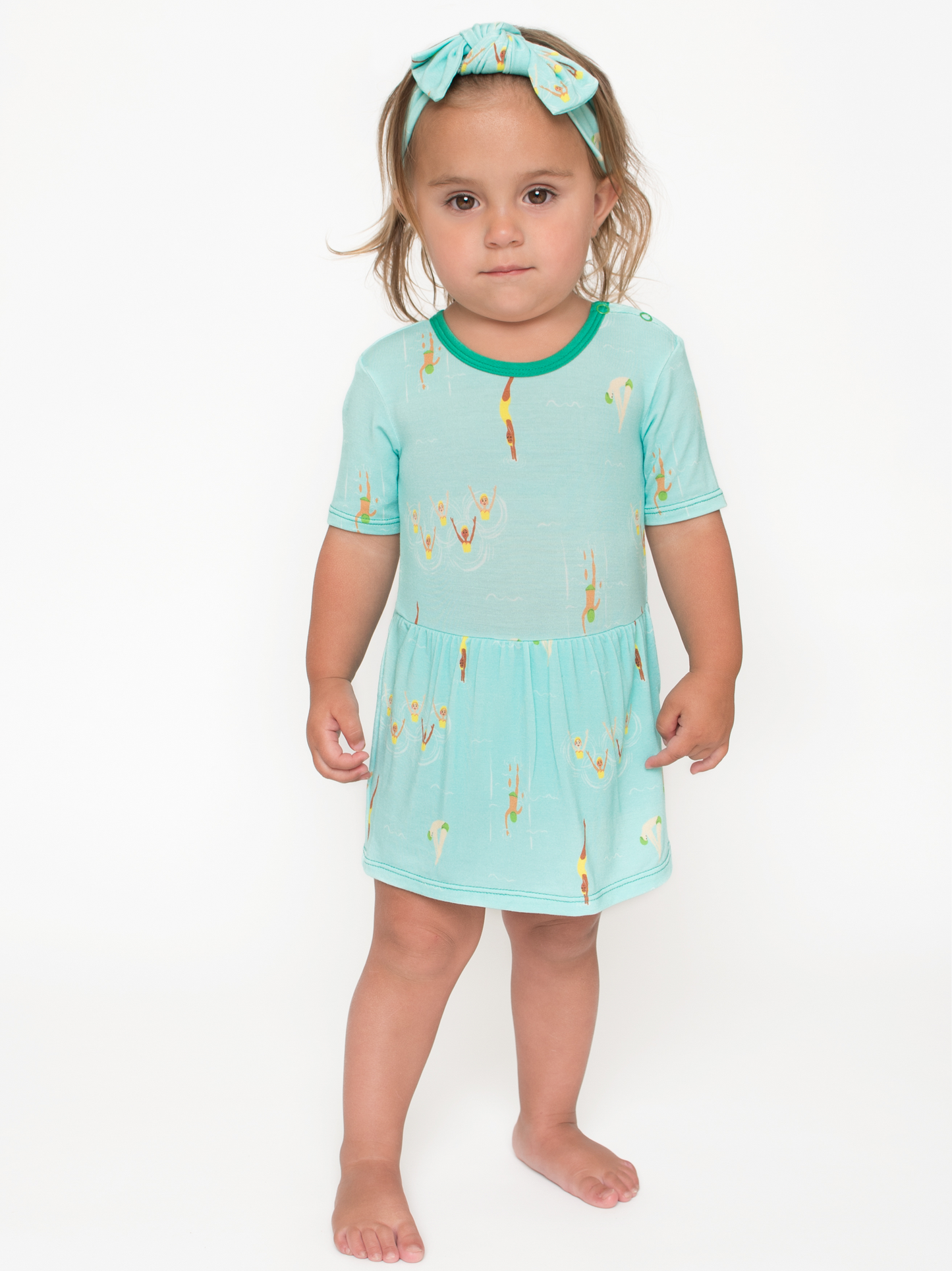 Swim Meet Baby Ballerina Dress with snaps