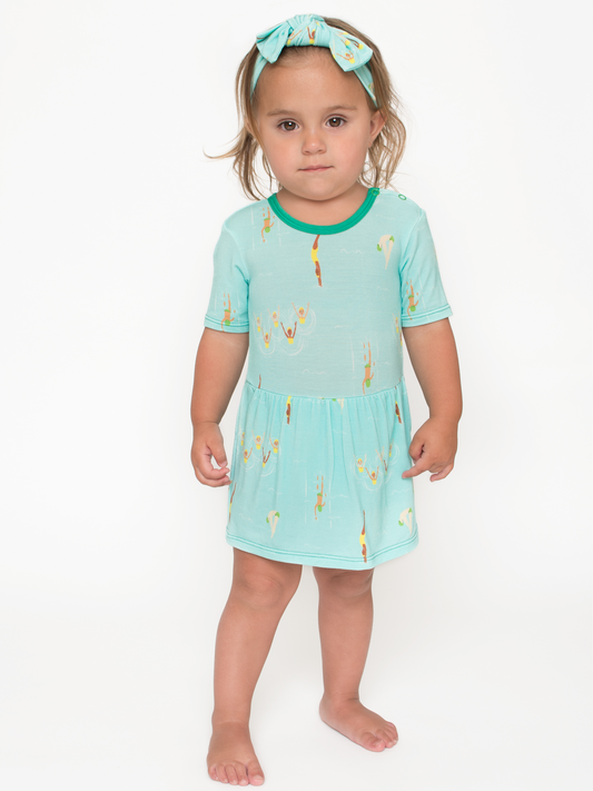 Swim Meet Baby Ballerina Dress with snaps