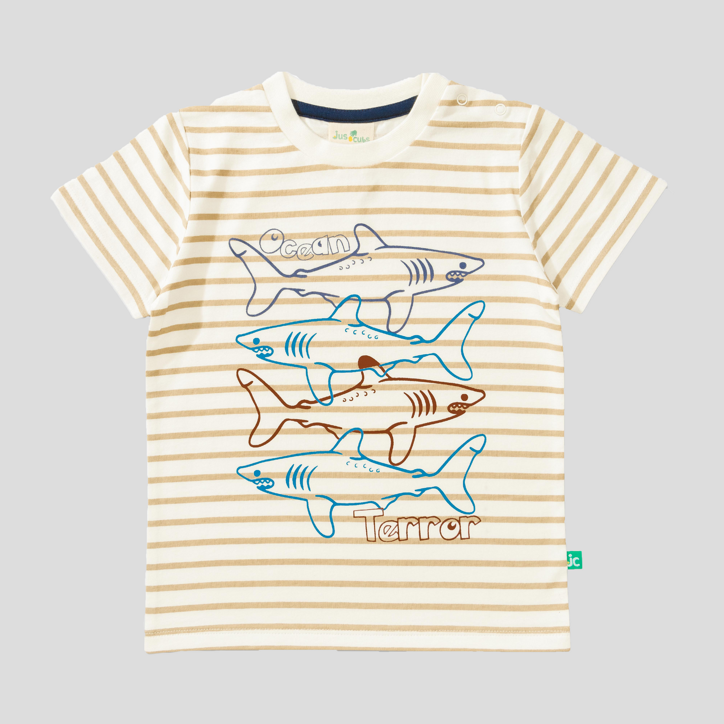 Summer Beige T-Shirt Pack of 2 for Toddler Boys