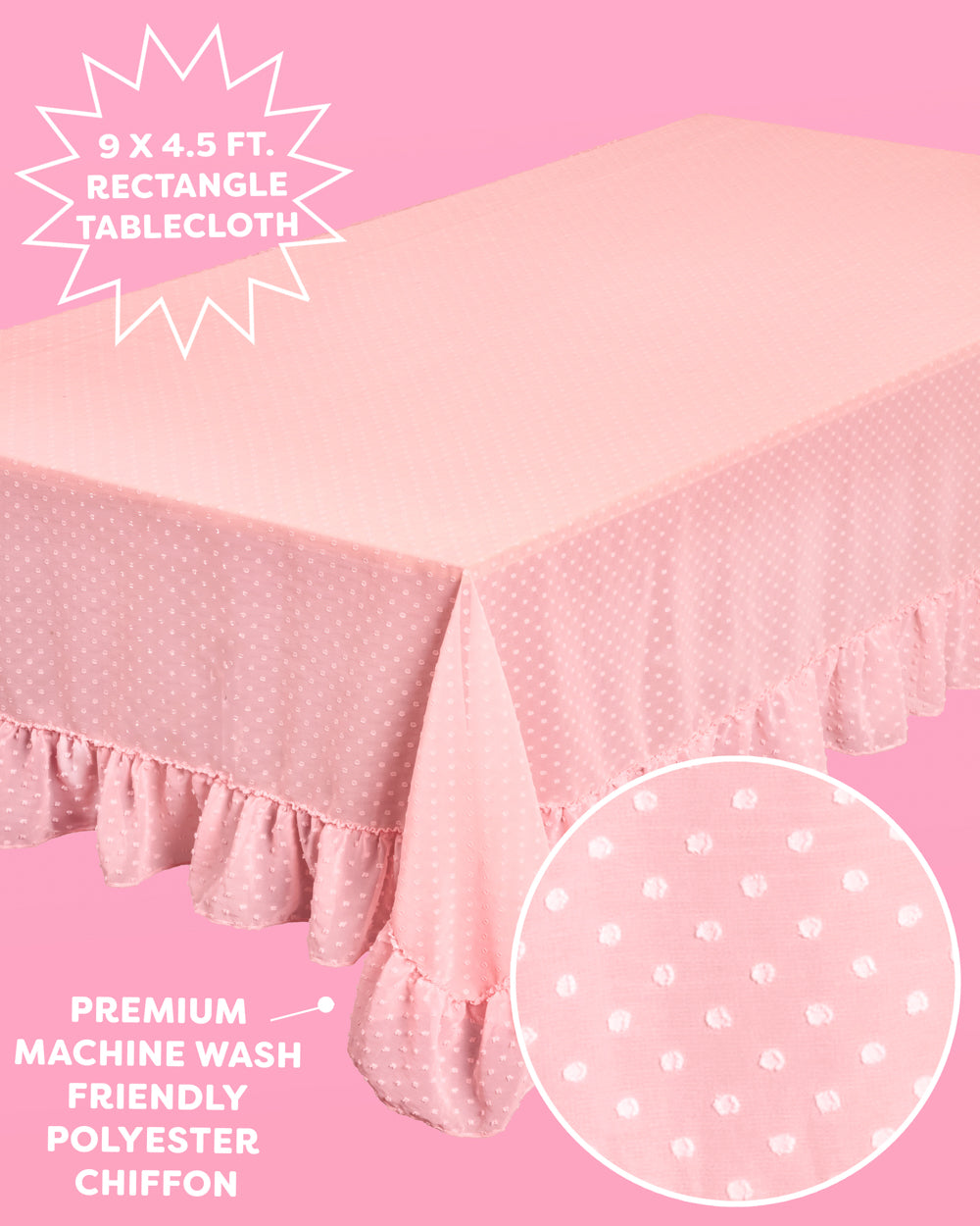 Tea Party Tablecloth - sheer polka dot tablecloth