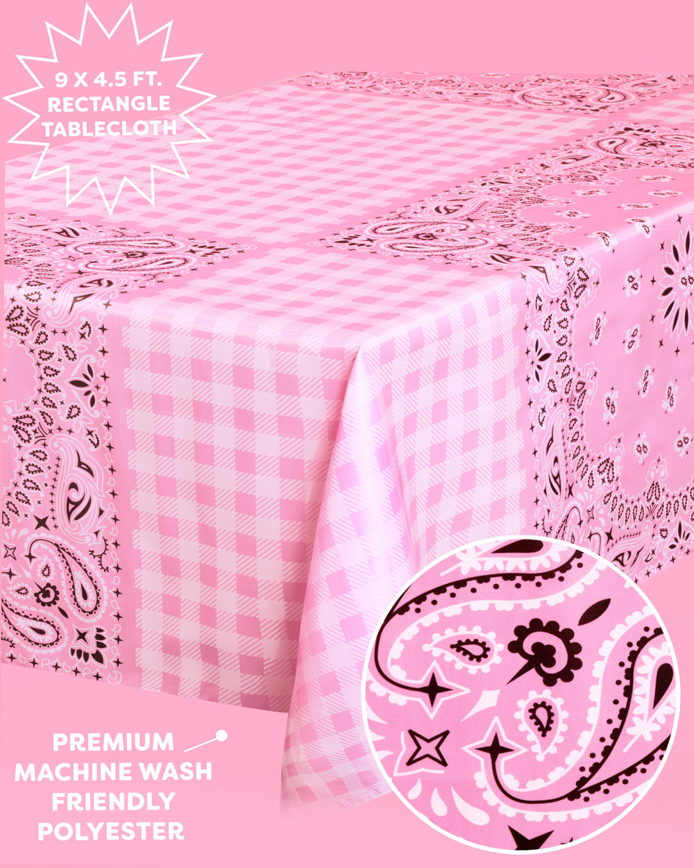 Cowgirl Tablecloth - washable tablecloth
