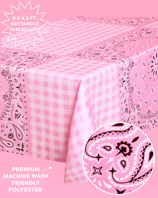 Cowgirl Tablecloth - washable tablecloth