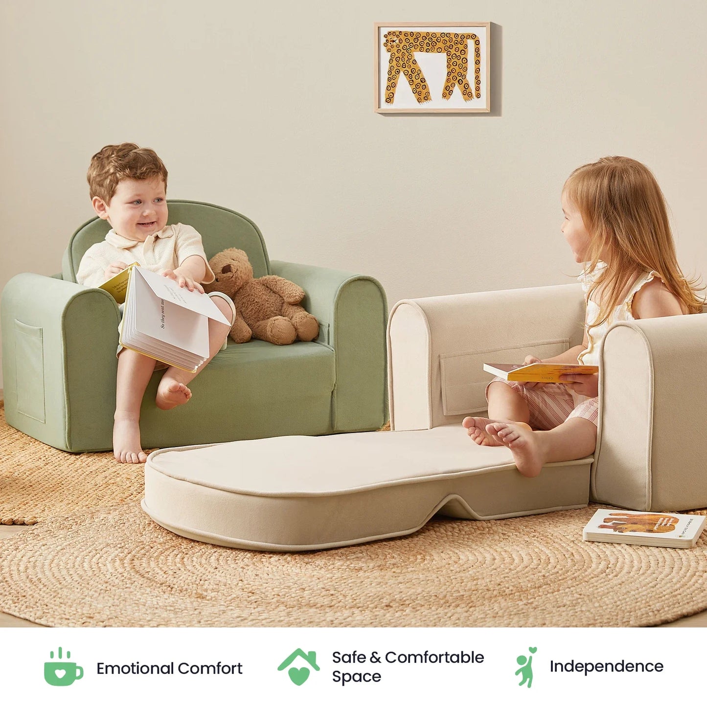 Tiny Land® GentleSnug Kid Chair - Sage