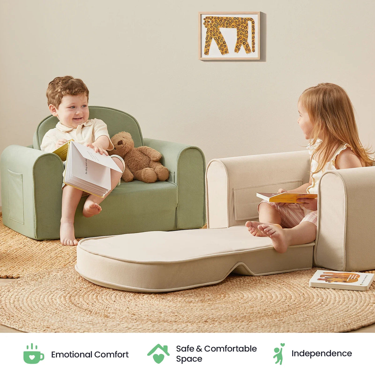 Tiny Land® GentleSnug Kid Chair - Sage