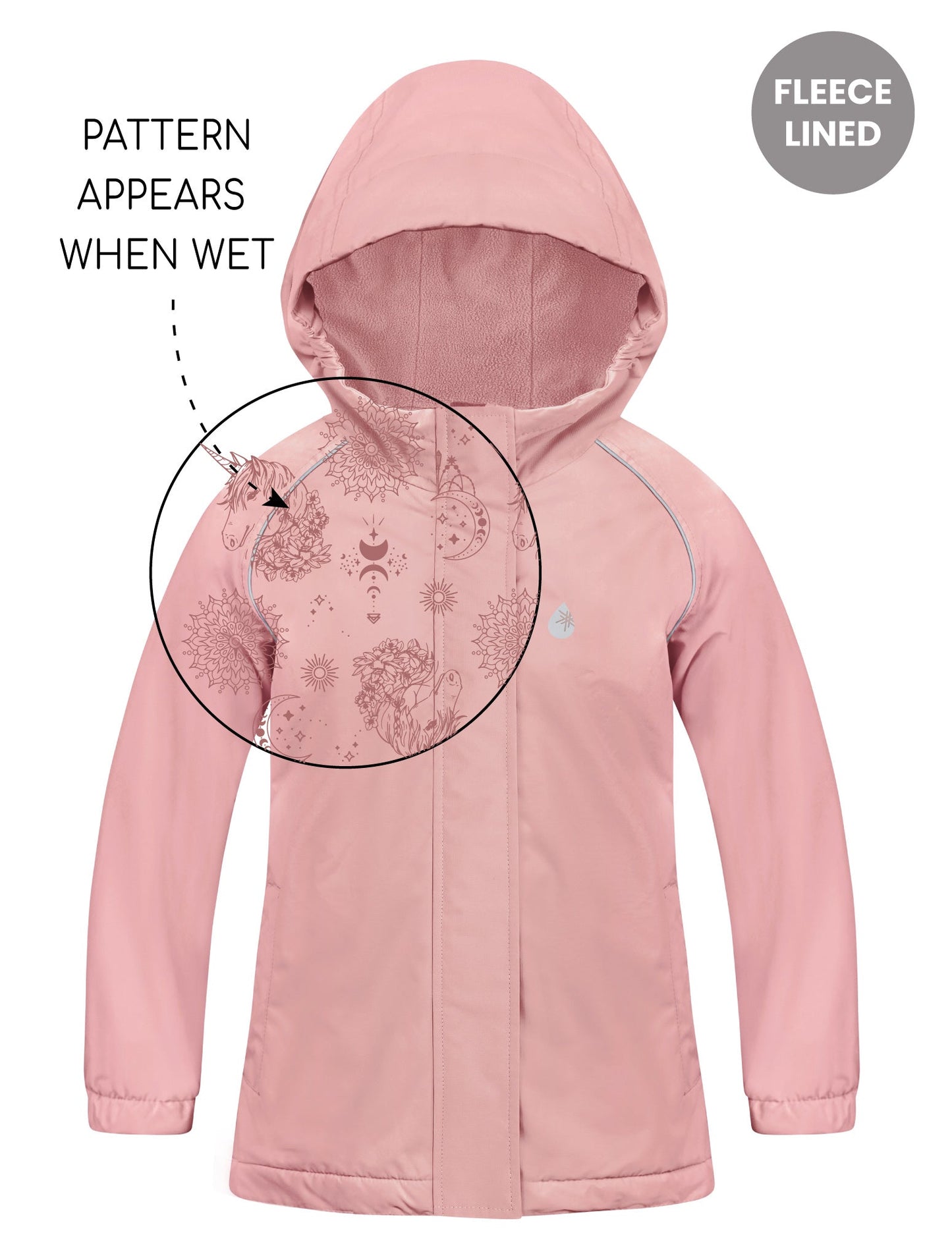 SplashMagic Storm Jacket - Dusky Pink | Celestial Unicorn