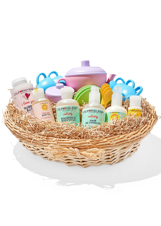 Tea Set Bath time Basket