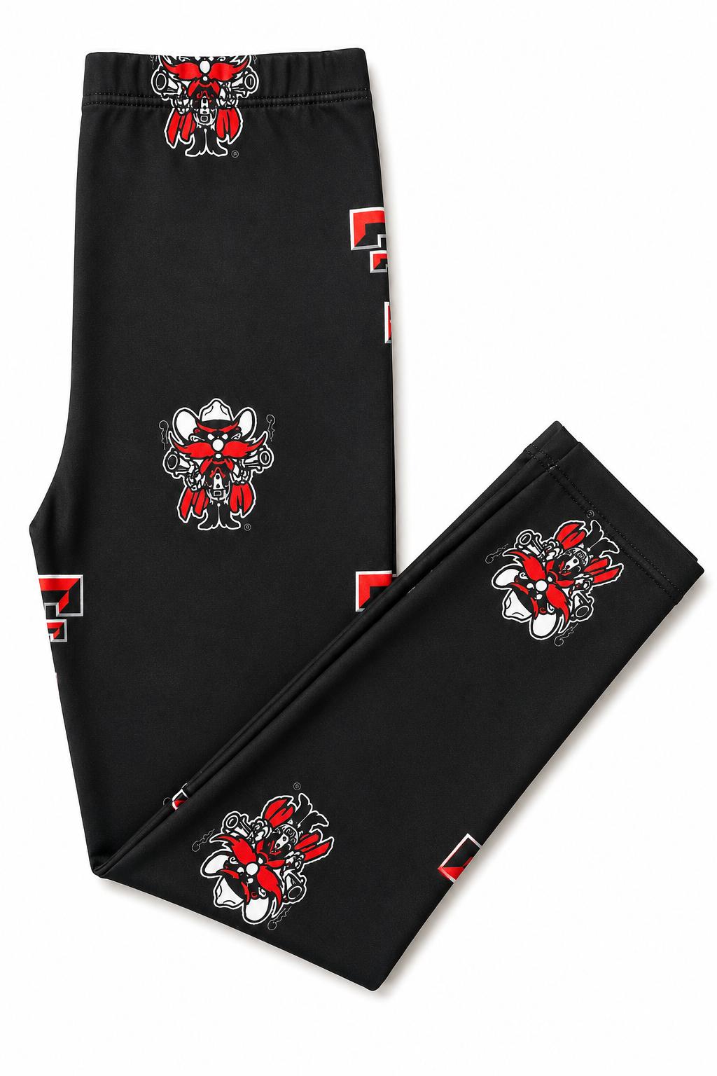 Texas Tech Black Raider Red Leggings
