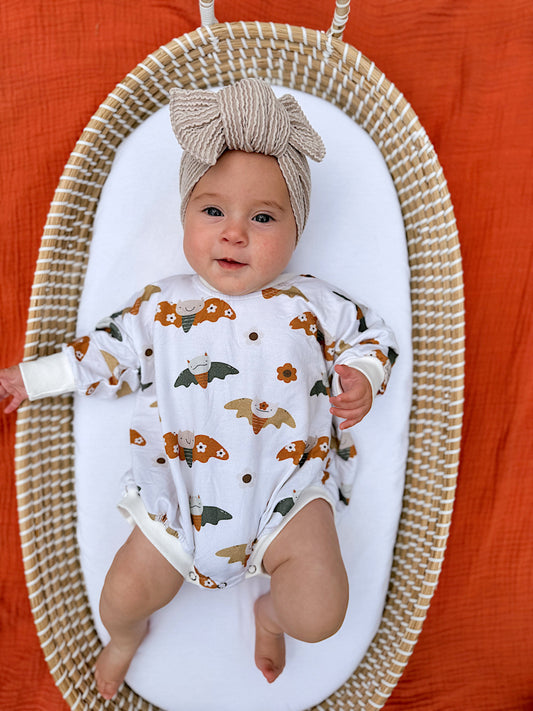 Boho Bats Bamboo Bubble Romper