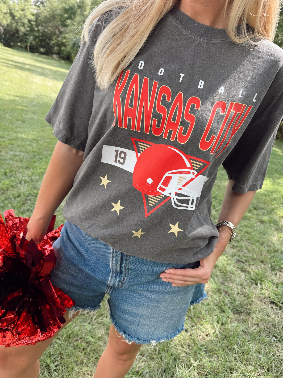 Kansas City Football Helmet Tee