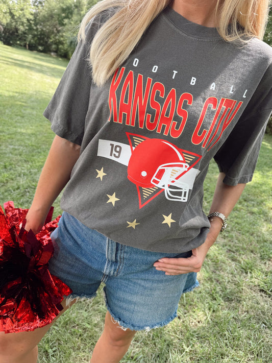 Kansas City Football Helmet Tee