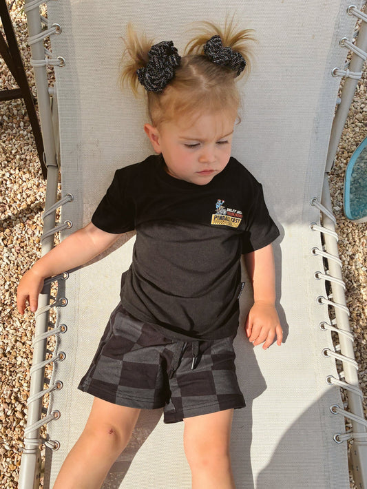 BLACK & GRAY CHECKERED • SHORTS