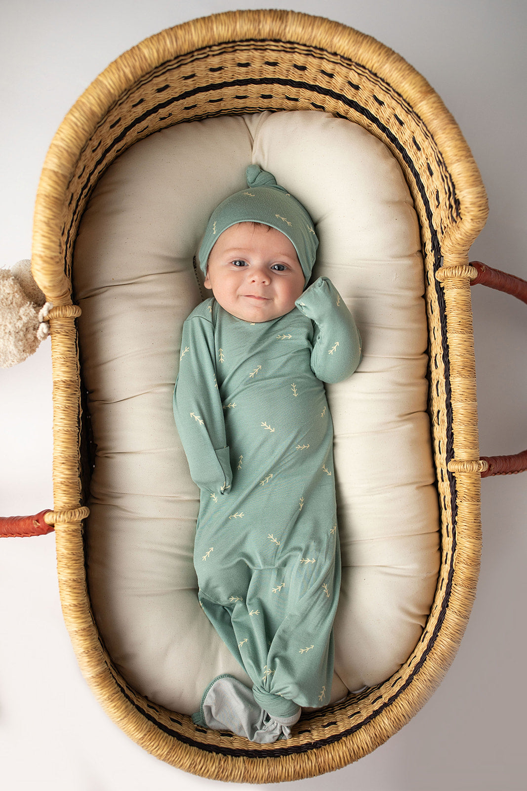 Arrow Knotted Newborn Gown