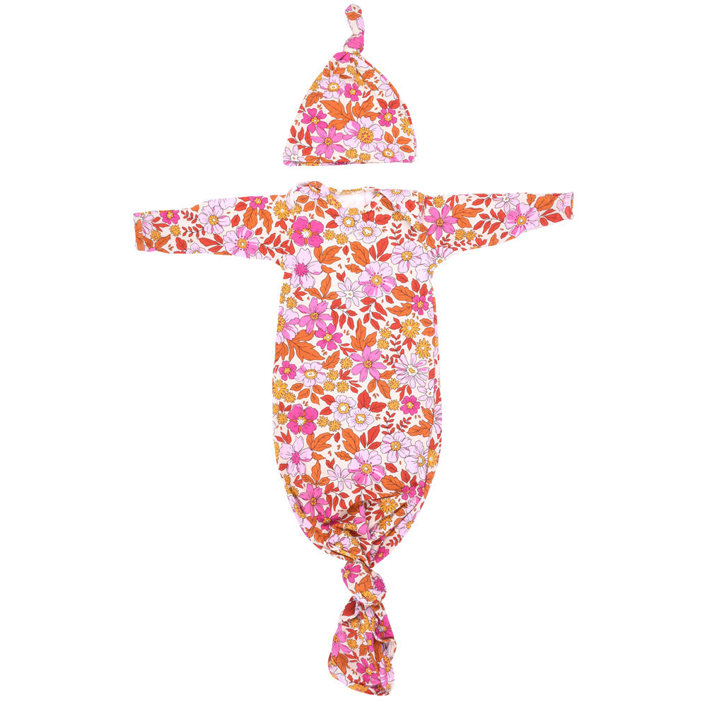 Wild Child Knotted Newborn Baby Gown