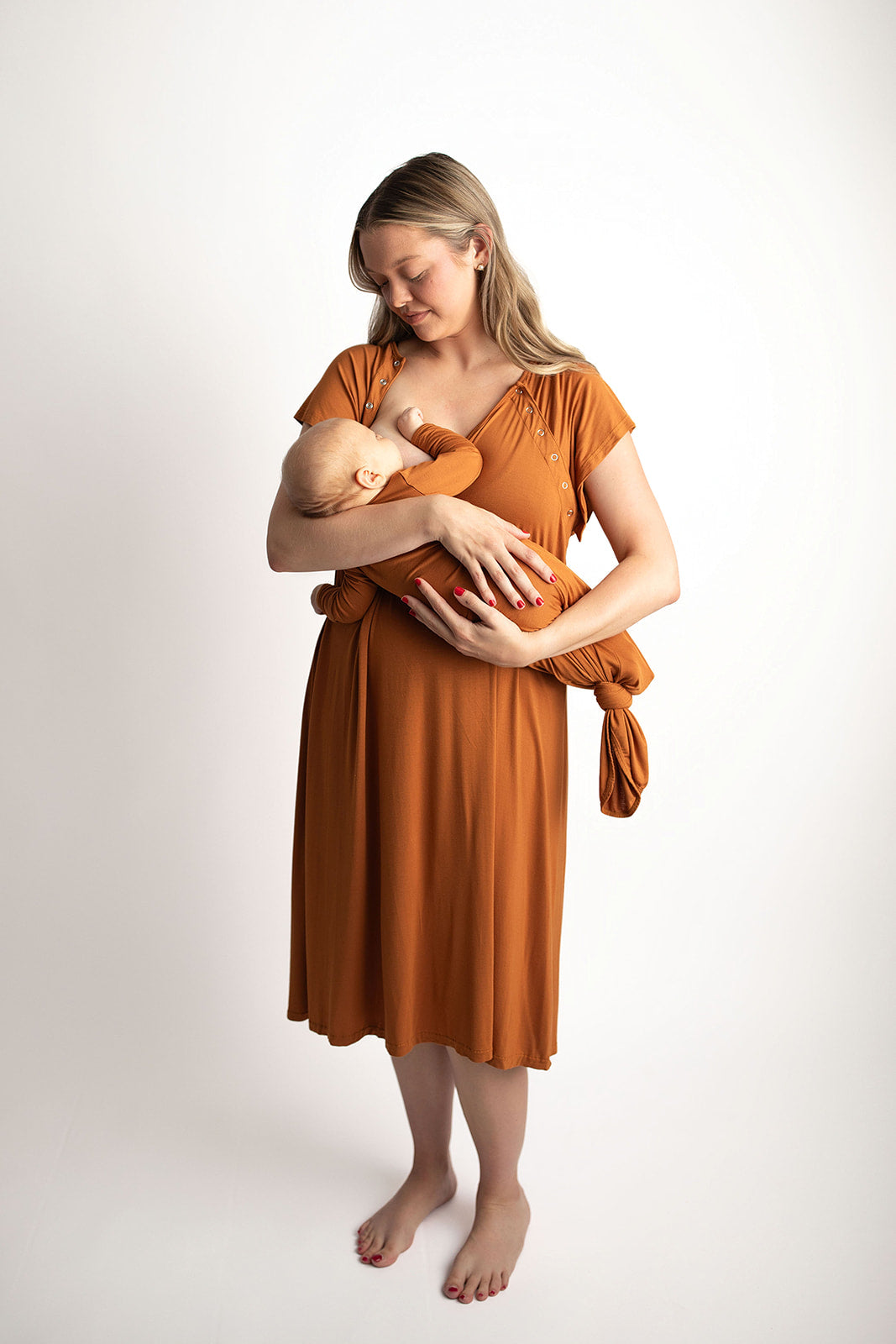Saddle Knotted Newborn Baby Gown