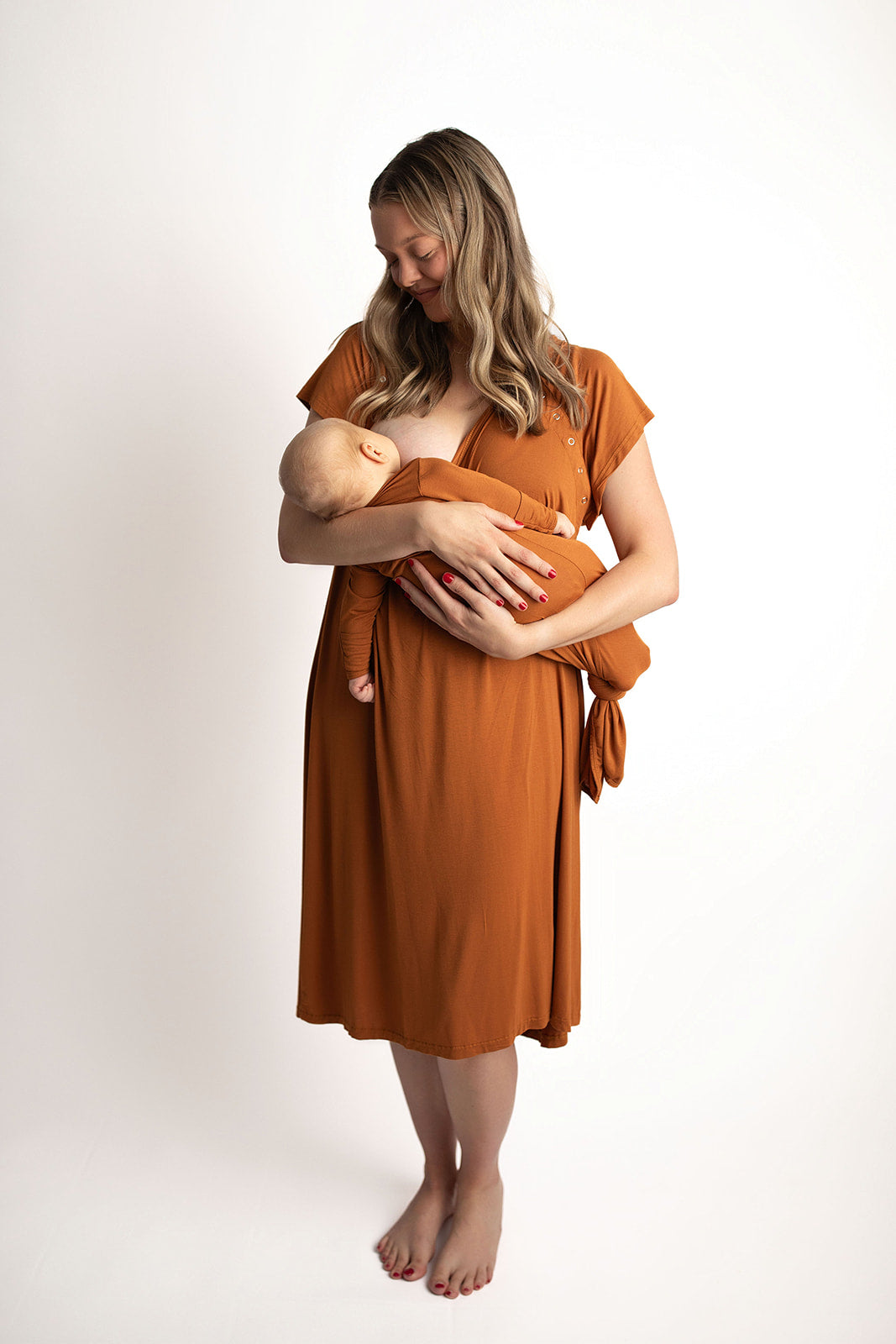 Saddle Knotted Newborn Baby Gown