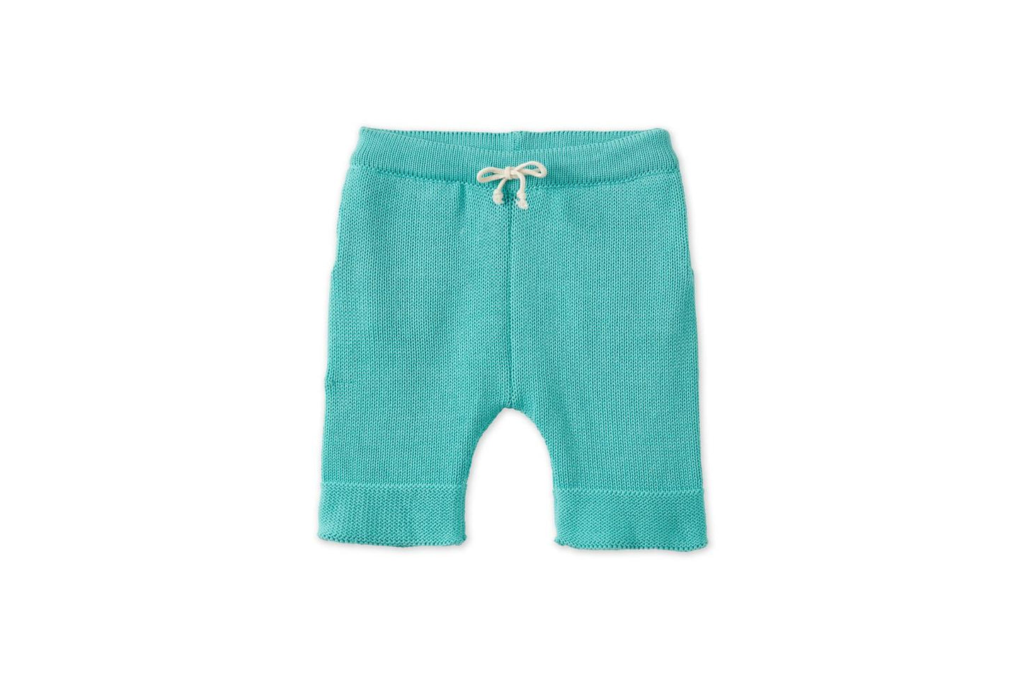 Organic Cotton Nordic Knit Shorts - Copper Green
