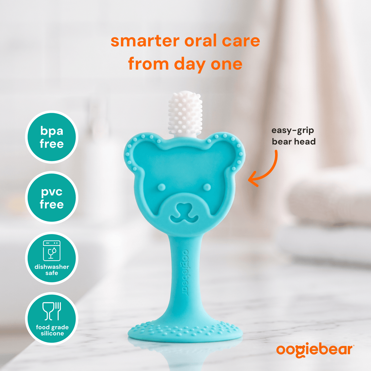 oogiebear 360° toothbrush - infant to toddler training toothbrush