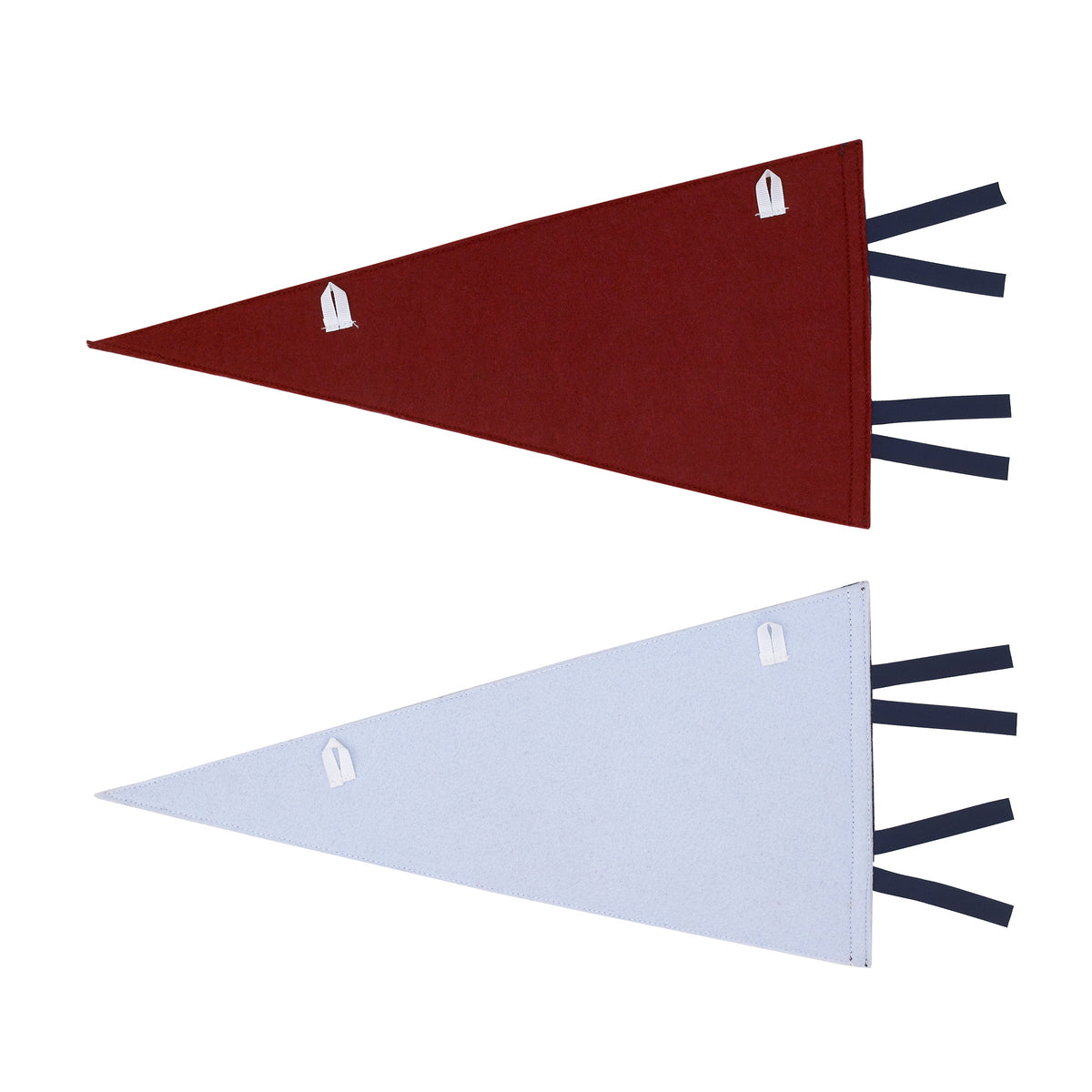 Team All Star Grey, Burgundy, Light Blue and Navy Fox and Football MVP Sporty 2 Pack Felt Pennants Wall Decor