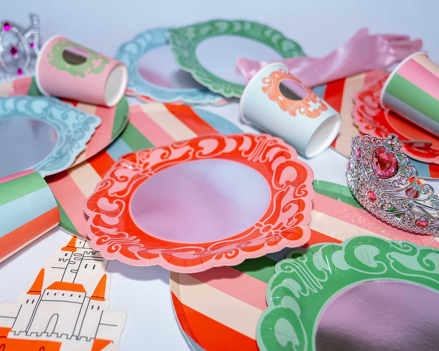 Princess Party Pack for 12 | Royal Princess Theme Tableware Kit | Pop Party Supplies