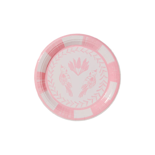 Blush and Ballet Josephine Lovebirds Dessert Plates - 8 pack